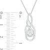 Thumbnail Image 1 of Previously Owned - 1/10 CT. T.W. Diamond Twist Flame Pendant in Sterling Silver