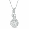 Thumbnail Image 0 of Previously Owned - 1/3 CT. T.W. Composite Diamond Twist Pendant in 10K White Gold