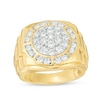 Thumbnail Image 1 of Previously Owned - Men's 2 CT. T.W. Composite Diamond Frame Stepped-Shank Ring in 10K Gold