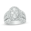 Thumbnail Image 1 of Previously Owned - 3 CT. T.W. Composite Diamond Frame Multi-Row Engagement Ring in 14K White Gold