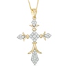 Thumbnail Image 1 of Previously Owned - 1/3 CT. T.W. Diamond Vintage-Style Cross Pendant in 10K Gold