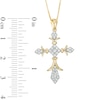 Thumbnail Image 2 of Previously Owned - 1/3 CT. T.W. Diamond Vintage-Style Cross Pendant in 10K Gold