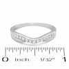Thumbnail Image 2 of Previously Owned - 1/3 CT. T.W. Diamond Twist Contour Band in 14K White Gold