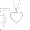 Thumbnail Image 2 of Previously Owned - 1/8 CT. T.W. Diamond Heart Outline Pendant in 10K White Gold