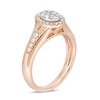 Thumbnail Image 1 of Previously Owned - 1/2 CT. T.W. Composite Diamond Oval Frame Vintage-Style Engagement Ring in 10K Rose Gold