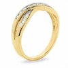 Thumbnail Image 1 of Previously Owned - 1/4 CT. T.W. Diamond Crossover Band in 14K Gold