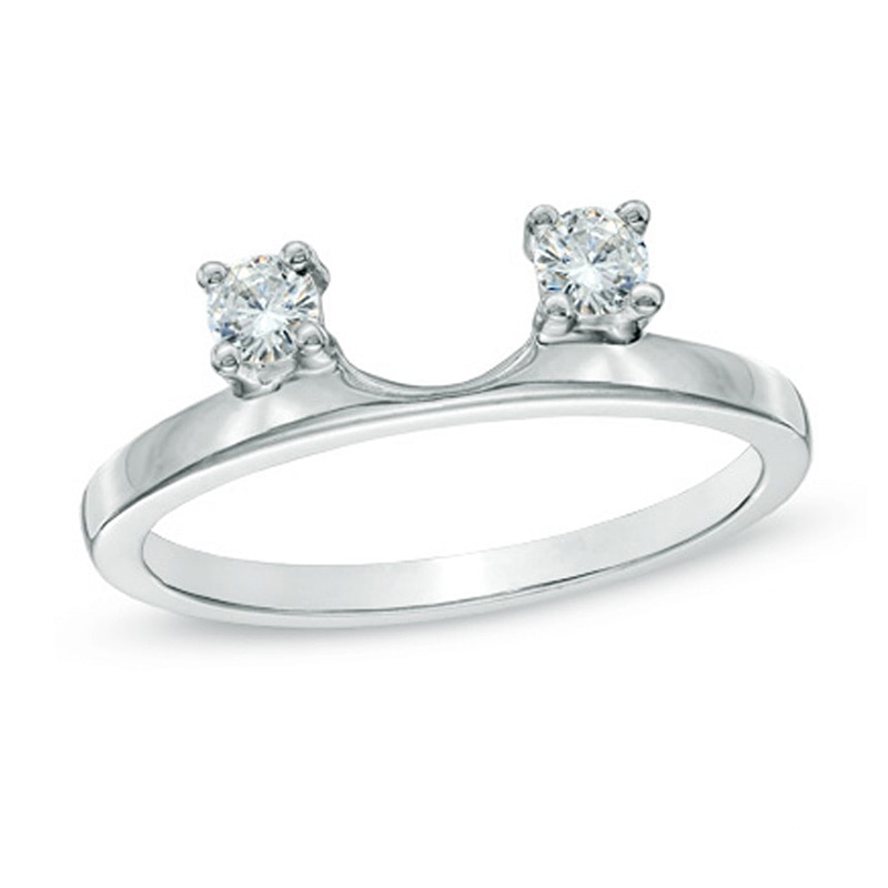 Previously Owned - Celebration 102® 1/4 CT. T.W. Diamond Solitaire Enhancer in 18K White Gold (I/SI2)