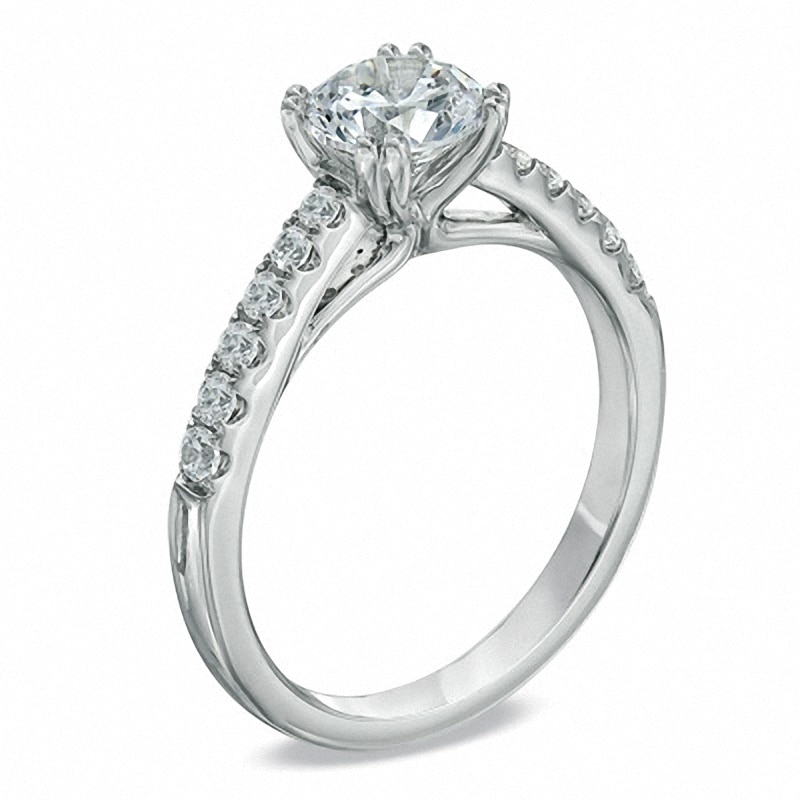 Main Image 2 of Previously Owned - Celebration Fire™ 1-1/4 CT. T.W. Diamond Engagement Ring in 14K White Gold (H-I/SI1-SI2)