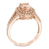 Thumbnail Image 2 of Previously Owned - Oval Morganite and 1/5 CT. T.W. Diamond Frame Ring in 10K Rose Gold