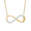 Thumbnail Image 0 of Previously Owned - 1/4 CT. T.W. Diamond  Infinity Necklace in 18K Gold