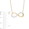 Thumbnail Image 1 of Previously Owned - 1/4 CT. T.W. Diamond  Infinity Necklace in 18K Gold