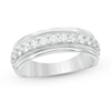 Thumbnail Image 1 of Previously Owned - Men's 1 CT. T.W. Diamond Vintage-Style Wedding Band in 10K White Gold