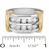 Thumbnail Image 3 of Previously Owned - Men's 1 CT. T.W. Diamond Double Row Band in 10K Two-Tone Gold