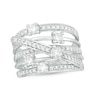 Thumbnail Image 0 of Previously Owned - 1 CT. T.W. Diamond Multi-Row Orbit Ring in 10K White Gold