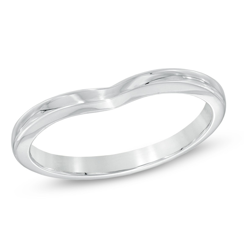 Previously Owned - Ladies' 2.0mm Contour Wedding Band in 14K White Gold