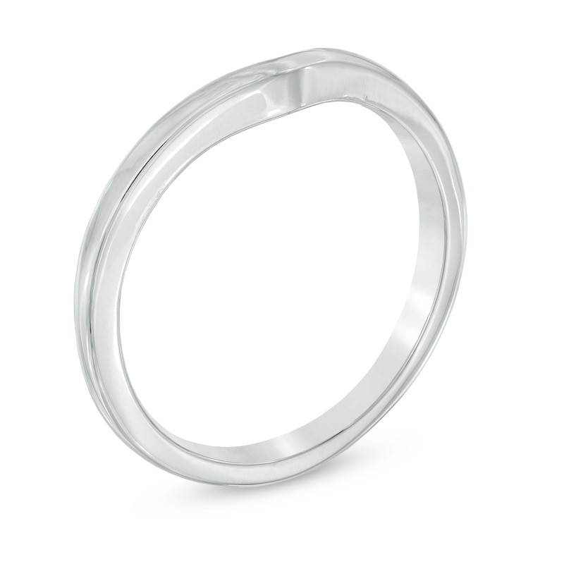 Previously Owned - Ladies' 2.0mm Contour Wedding Band in 14K White Gold