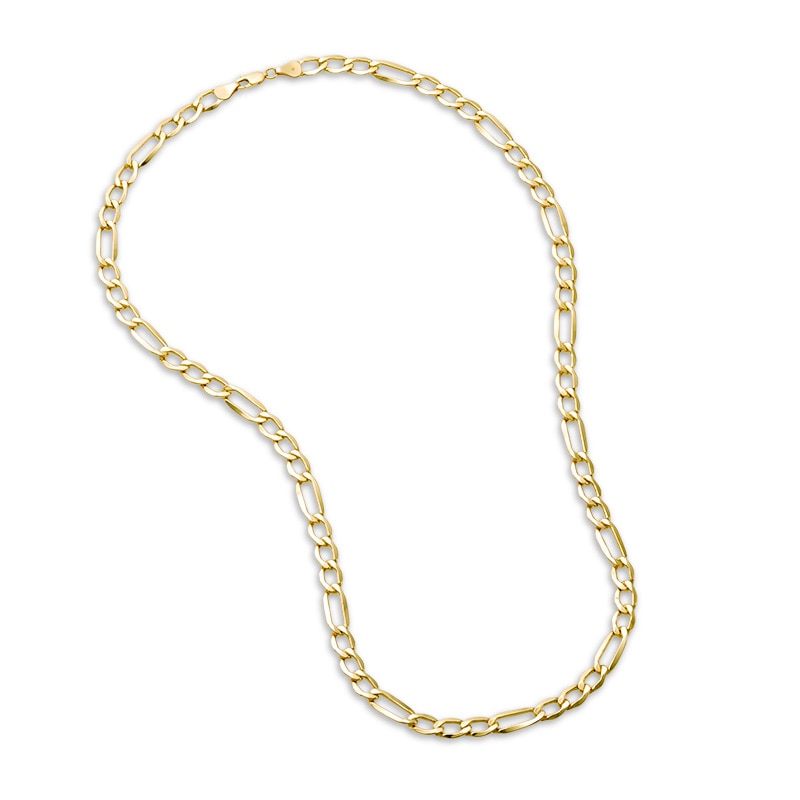 Main Image 2 of Previously Owned - Made in Italy Men's 6.10mm Figaro Chain Necklace in 10K Gold - 22&quot;