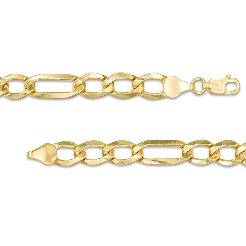 Main Image 3 of Previously Owned - Made in Italy Men's 6.10mm Figaro Chain Necklace in 10K Gold - 22&quot;