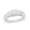 Thumbnail Image 0 of Previously Owned - 1-1/2 CT. T.W. Radiant-Cut Diamond Three-Stone Engagement Ring in 14K White Gold