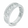 Thumbnail Image 1 of Previously Owned - Men's 3/4 CT. T.W. Diamond Seven Stone Step Edge Anniversary Band in 10K White Gold