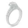 Thumbnail Image 1 of Previously Owned - 1 CT. T.W. Pear-Shaped Multi-Diamond Frame Bridal Set in 14K White Gold