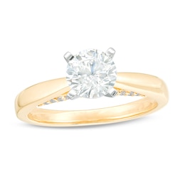 Previously Owned - Celebration Ideal 1 CT. T.W. Diamond Solitaire Engagement Ring in 14K Gold (I/I1)