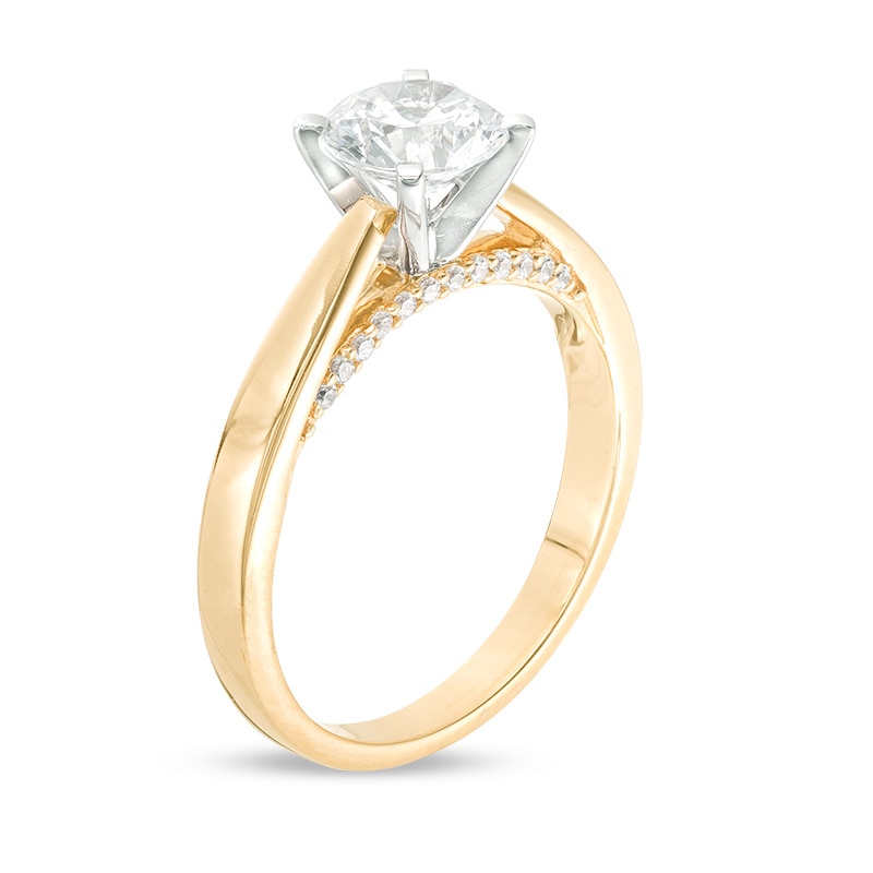 Main Image 2 of Previously Owned - Celebration Ideal 1 CT. T.W. Diamond Solitaire Engagement Ring in 14K Gold (I/I1)