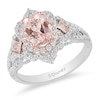 Thumbnail Image 1 of Previously Owned - Enchanted Disney Aurora Morganite and 3/4 CT. T.W. Diamond Engagement Ring in 14K Two-Tone Gold