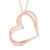 Thumbnail Image 2 of Previously Owned - The Kindred Heart from Vera Wang Love Collection 1/2 CT. T.W. Diamond Pendant in 10K Rose Gold - 19&quot;