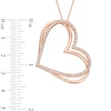 Thumbnail Image 4 of Previously Owned - The Kindred Heart from Vera Wang Love Collection 1/2 CT. T.W. Diamond Pendant in 10K Rose Gold - 19&quot;