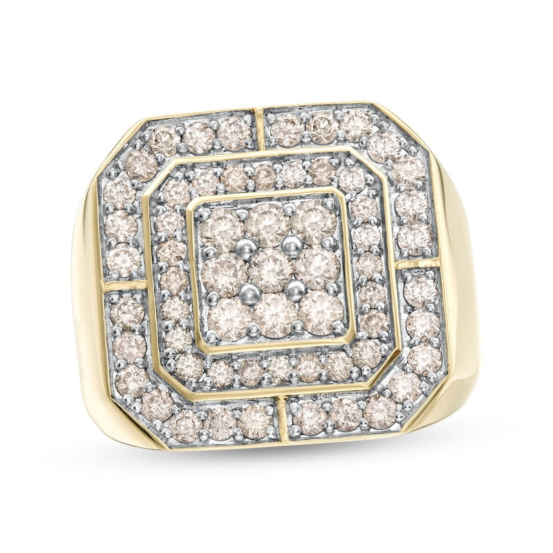 Main Image 1 of Previously Owned - Men's 2 CT. T.W. Composite Diamond Double Octagonal Frame Ring in 10K Gold