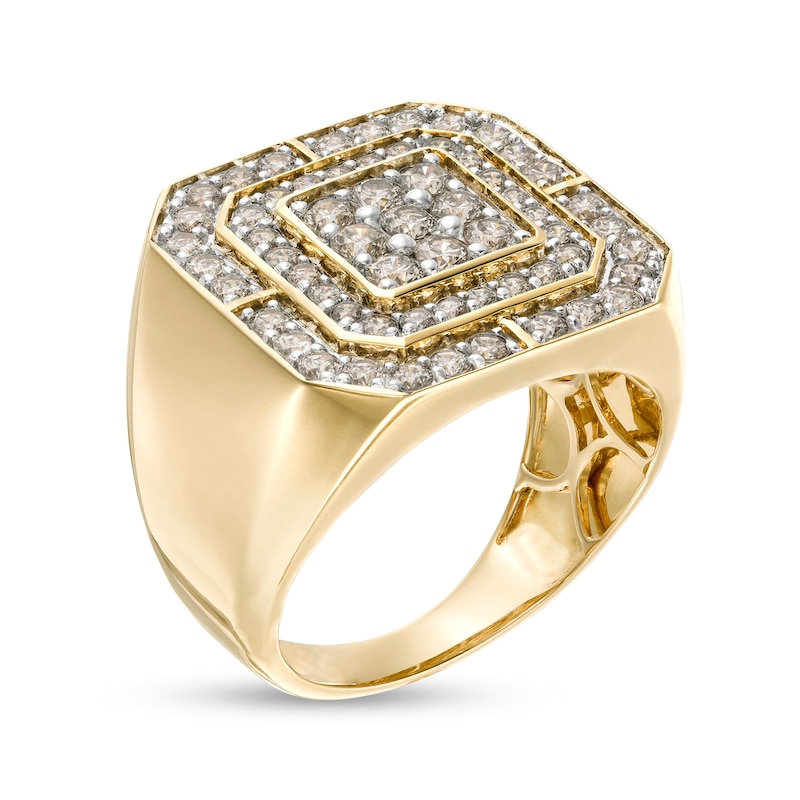 Main Image 3 of Previously Owned - Men's 2 CT. T.W. Composite Diamond Double Octagonal Frame Ring in 10K Gold