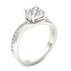 Thumbnail Image 1 of Previously Owned - 1/2 CT. T.W. Diamond Square Composite Bypass Engagement Ring in 14K White Gold