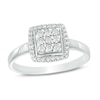 Thumbnail Image 1 of Previously Owned - 1/4 CT. T.W. Composite Diamond Square Frame Engagement Ring in 10K White Gold