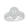 Thumbnail Image 0 of Previously Owned - Vera Wang Love Collection 1 CT. T.W. Pear-Shaped Diamond Frame Engagement Ring in 14K White Gold