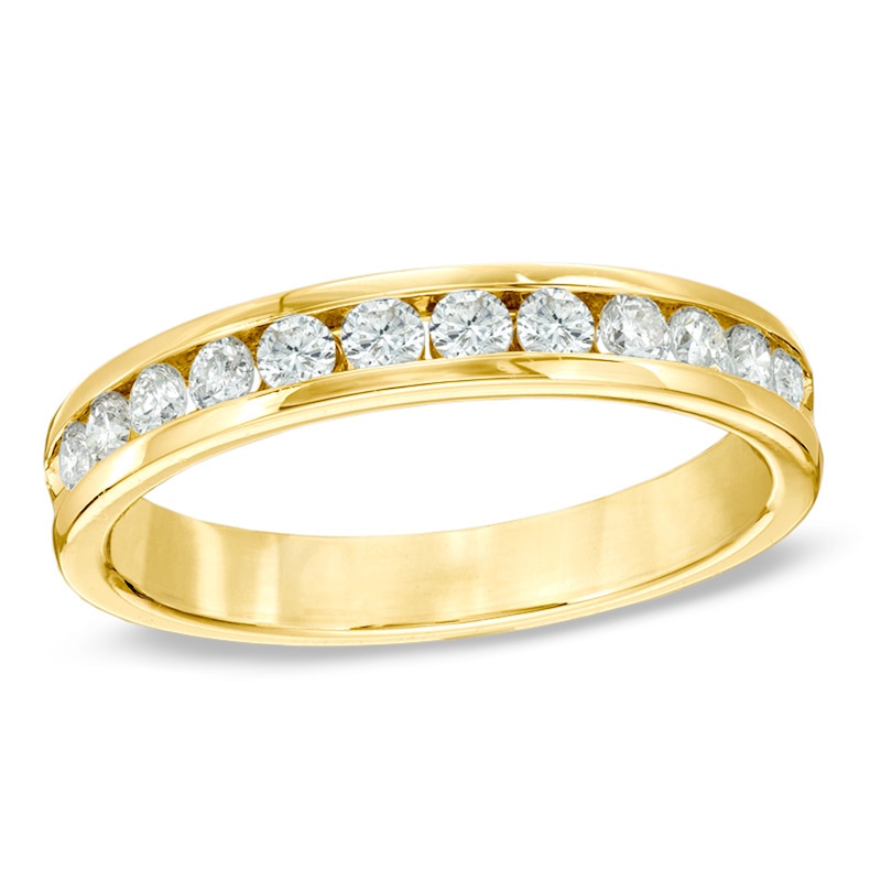 Main Image 1 of Previously Owned - 1/2 CT. T.W. Diamond Channel Band in 14K Gold