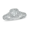 Thumbnail Image 0 of Previously Owned - Vera Wang Love Collection 3/4 CT. T.W. Diamond Frame Engagement Ring in 14K White Gold