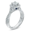 Thumbnail Image 3 of Previously Owned - Vera Wang Love Collection 1 CT. T.W. Diamond Frame Engagement Ring in 14K White Gold