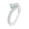 Thumbnail Image 3 of Previously Owned - Ever Us™ 1-1/2 CT. T.W. Two-Stone Diamond Bypass Ring in 14K White Gold