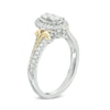 Thumbnail Image 1 of Previously Owned - 1/2 CT. T.W. Diamond Oval Frame Engagement Ring in 14K Two-Tone Gold