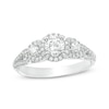 Thumbnail Image 1 of Previously Owned - 7/8 CT. T.W. Diamond Past Present Future® Frame Engagement Ring in 14K White Gold