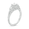 Thumbnail Image 2 of Previously Owned - 7/8 CT. T.W. Diamond Past Present Future® Frame Engagement Ring in 14K White Gold