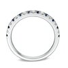 Thumbnail Image 2 of Previously Owned - Vera Wang Love Collection 1/8 CT. T.W. Diamond and Blue Sapphire Band in 14K White Gold