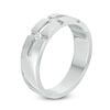 Thumbnail Image 1 of Previously Owned - Men's 1/8 CT. T.W. Diamond Three Stone Band in 10K White Gold