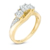 Thumbnail Image 1 of Previously Owned - 1/4 CT. T.W. Diamond Past Present Future® Bypass Engagement Ring in 10K Gold