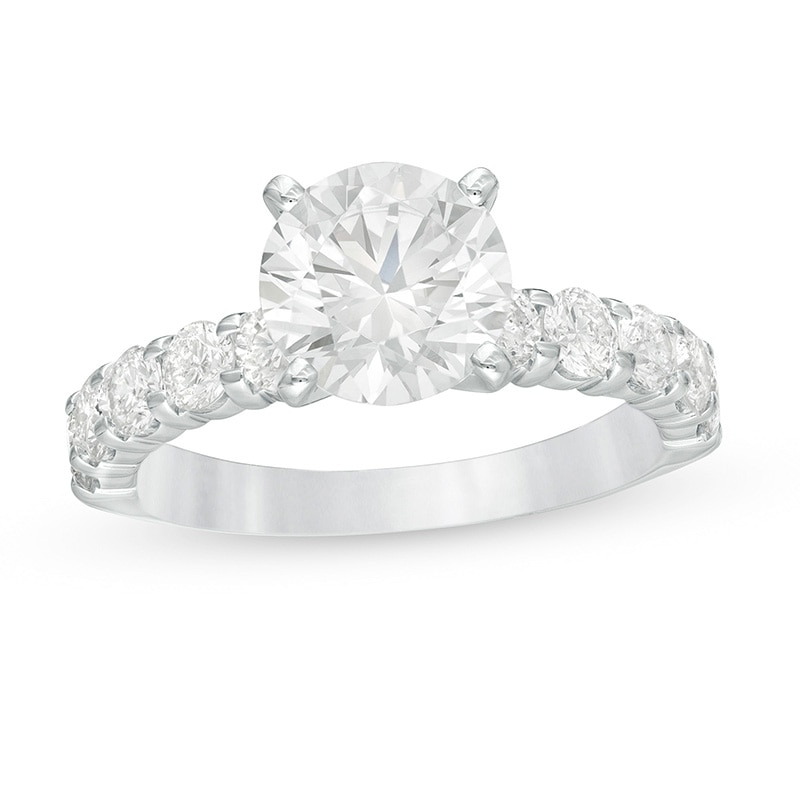 Main Image 1 of Previously Owned - 3 CT. T.W. Diamond Engagement Ring in 14K White Gold