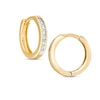 Thumbnail Image 1 of Previously Owned - 1/10 CT. T.W. Diamond Huggie Hoop Earrings in 10K Gold