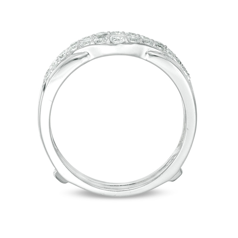 Previously Owned - 1/2 CT. T.W. Diamond Contour Solitaire Enhancer in 14K White Gold