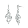 Thumbnail Image 0 of Previously Owned - 1/6 CT. T.W. Composite Diamond Flame Drop Earrings in Sterling Silver