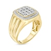 Thumbnail Image 3 of Previously Owned - Men's 1/4 CT. T.W. Composite Diamond Cushion Frame Ring in 10K Gold